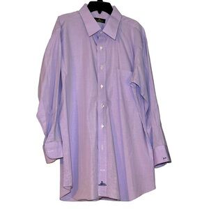 Men’s Holland & Sherry Long‎ Sleeve Button Down Dress Shirt Lavender Size Large